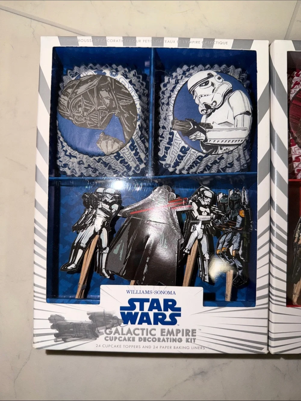 Star Wars Galactic Empire & Rebel Alliance Cupcake Decorating Kits - Blue & Red